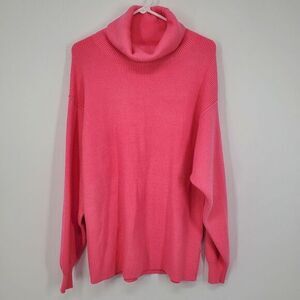 Free People Softly Structured‎ Tunic Oversized Sweater Ribbed Knit Turtleneck XS